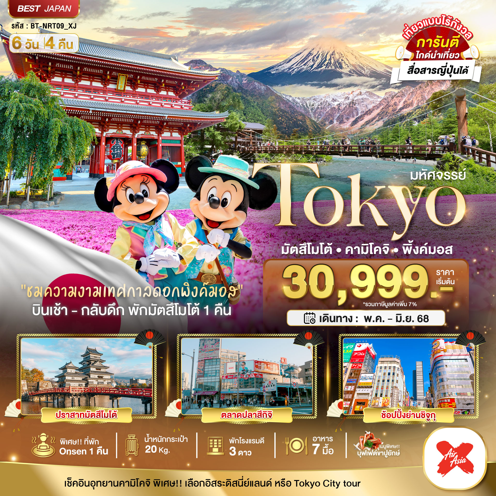 มหัศจรรย์..TOKYO-มัตสึโมโต้-คามิโคจิ-พิ้งค์มอส-6-วัน-4-คืน